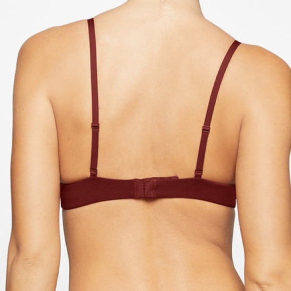 NWT‎ SKIMS Cotton Jersey T-Shirt Bra Sangria 46DD - Picture 2 of 9